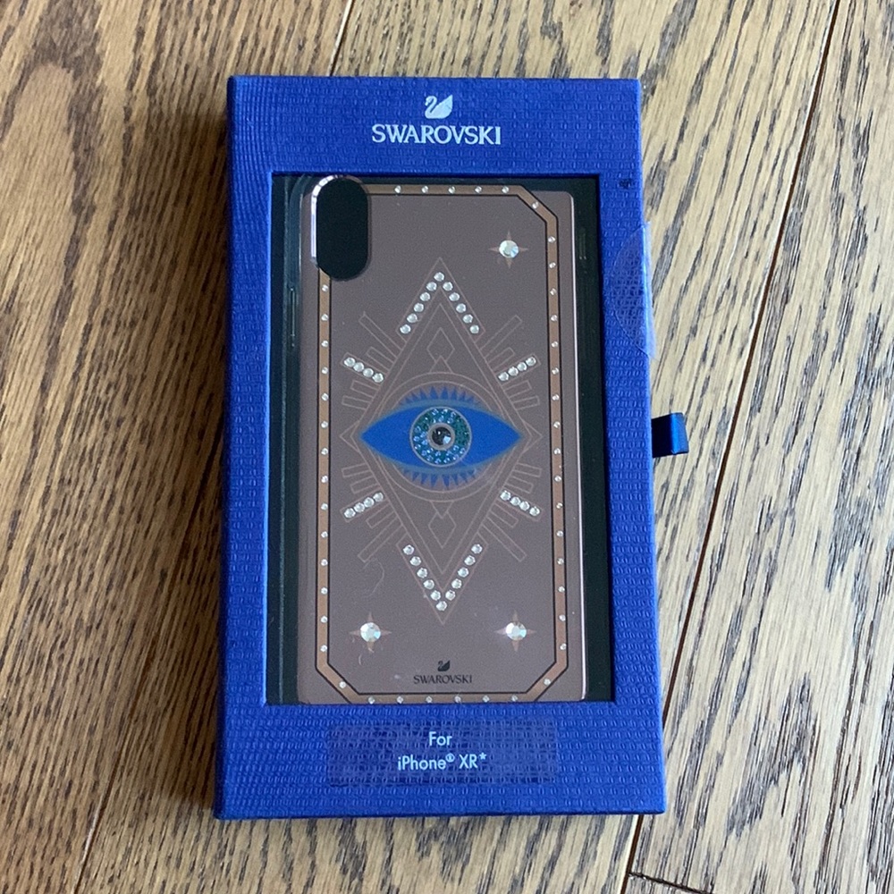Rose Gold Swarovski Evil Eye Cell Phone Case for iPhone XR